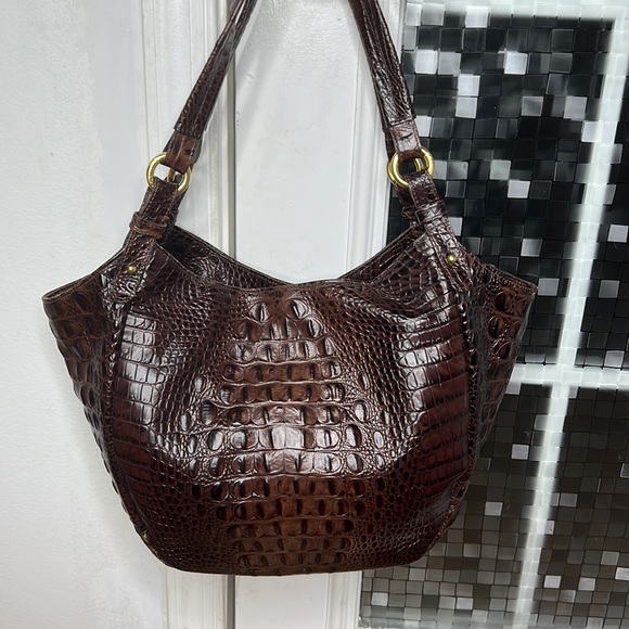 Brahmin Bags Brahmin Deep Brown Crocodile Leather Large